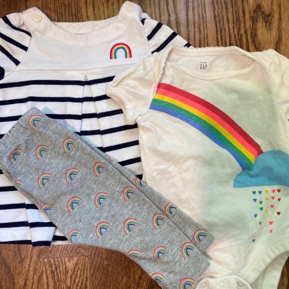 Baby Gap rainbow bundle 3 months - Picture 1 of 9